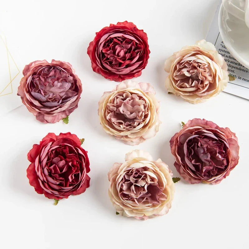 Afralia™ Silk Peony Flowers Wedding Bouquet Home Decor DIY Party Fake Bouquet