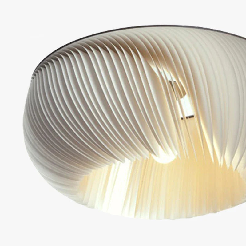 Afralia™ White LED Pendant Light with Parchment Art Ceiling Lamp