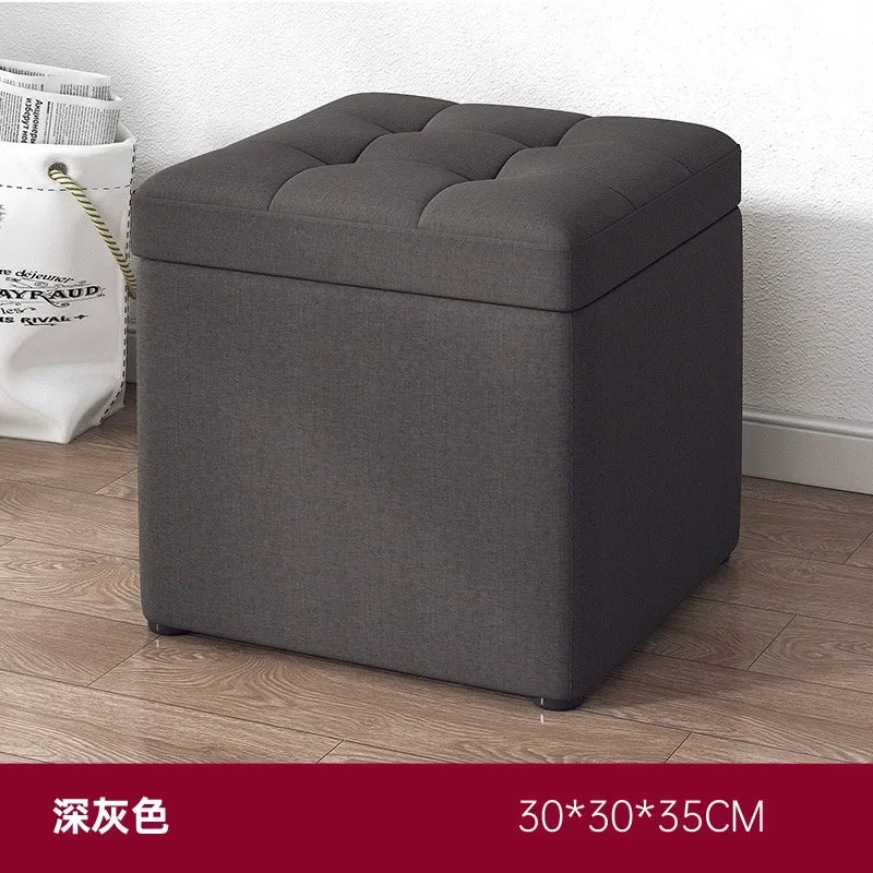 Afralia™ Small Storage Stool Ottoman Step Bench for Home, Sofa, Vanity - Portable & Stylish