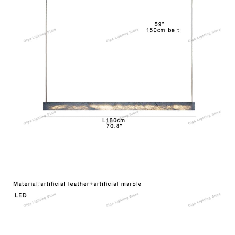 Afralia™ 2025 Marble Design Pendant Light - Dimmable LED Office Bar Decor