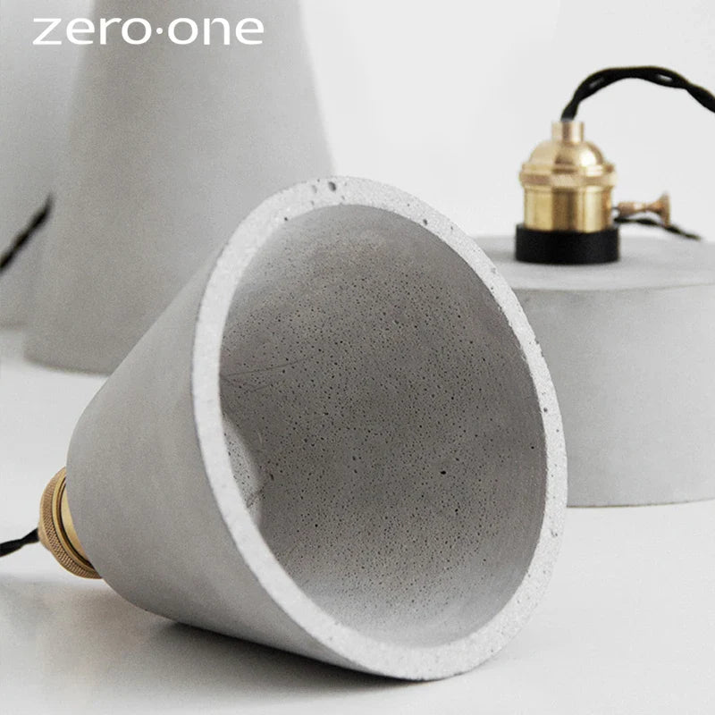 Afralia™ Nordic Cement LED Pendant Lights: Creative Vintage Dinning Room Suspension Luminaire Lighting