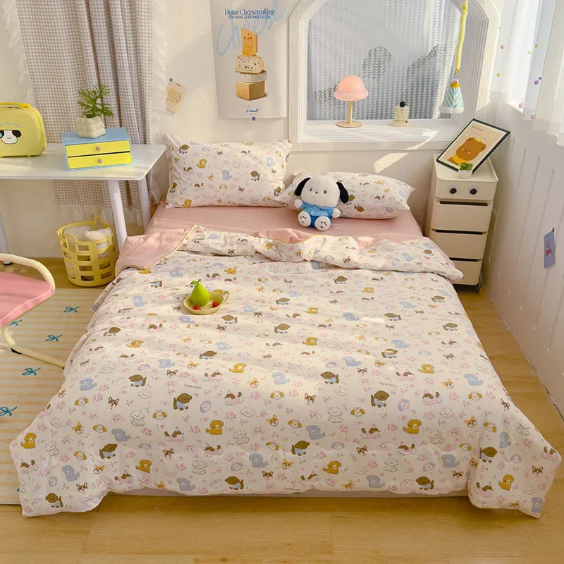 Afralia™ Printed Double Gauze Summer Quilt - Breathable & Skin-Friendly Cooling Comforter