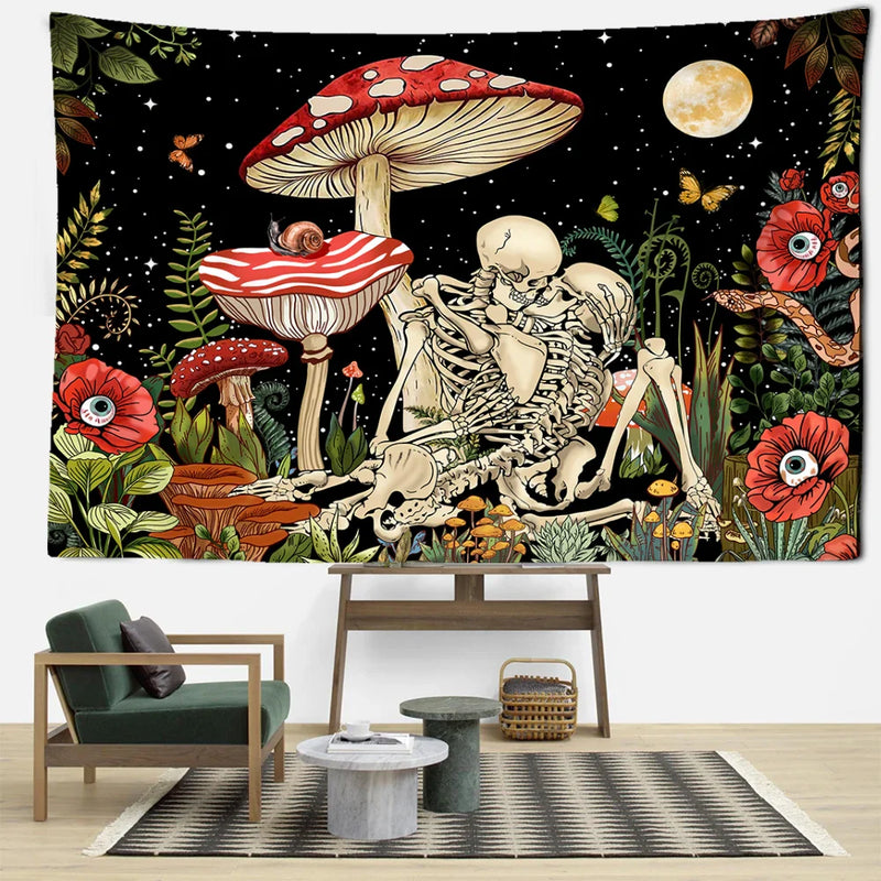 Afralia™ Psychedelic Witchcraft Tapestry Wall Hanging for Aesthetic Hippie Room Decor