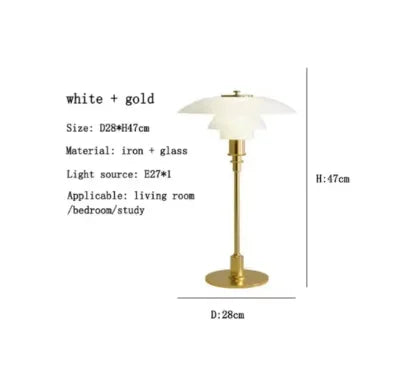 Afralia™ Glass Desk Lamp: Modern Danish Design for Living Room, Study, or Hotel Bedside