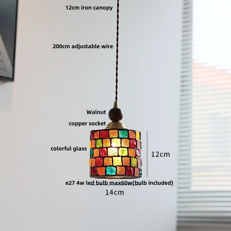 Afralia™ Walnut Wood Resin LED Pendant Lamp Adjustable for Modern Nordic Living Room