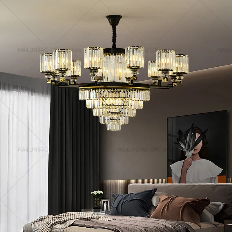 Afralia™ Modern Crystal Chandelier Light for Luxurious Living Spaces