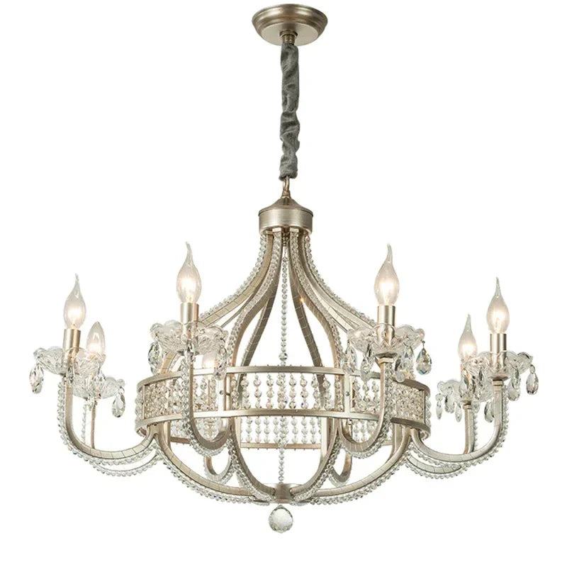 Afralia™ Crystal Chandelier: Elegant France Chrome Pendent Lamp for Living Room, Dining Room, Bedroom