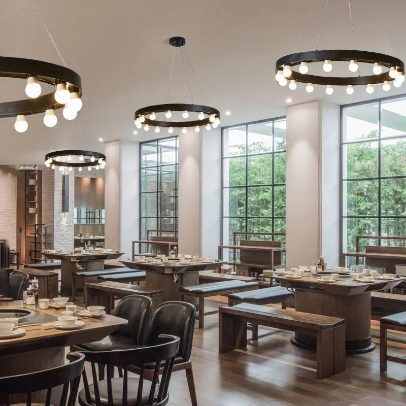 Afralia™ Industrial Duplex Staircase Pendant Light for Living Room, Hotel Lobby, or Commercial Store