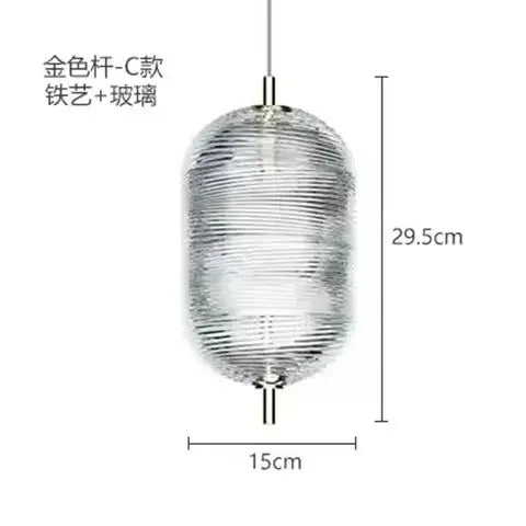 Afralia™ Nordic Glass Pendant Chandelier Bedroom Dining Hall Lighting Fixture