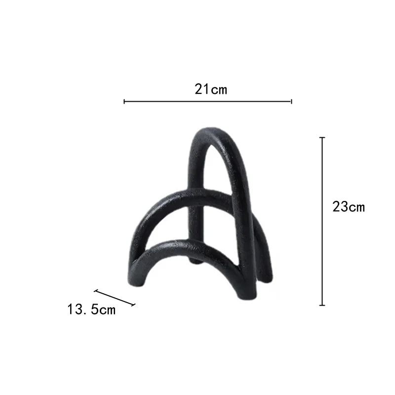 Afralia™ Abstract Resin Geometry Arch Decor Figurine Craft for Home Decor