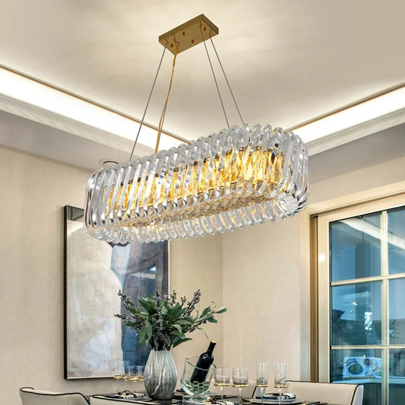 Afralia™ Modern Crystal LED Chandelier for Living Room and Bedroom Ceiling Lighting