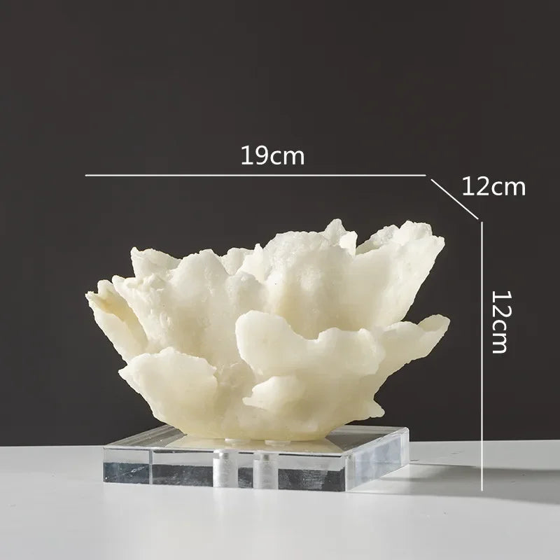 Afralia™ Coral Resin Sculpture: Colorful Crystal Ornaments for Home Decor