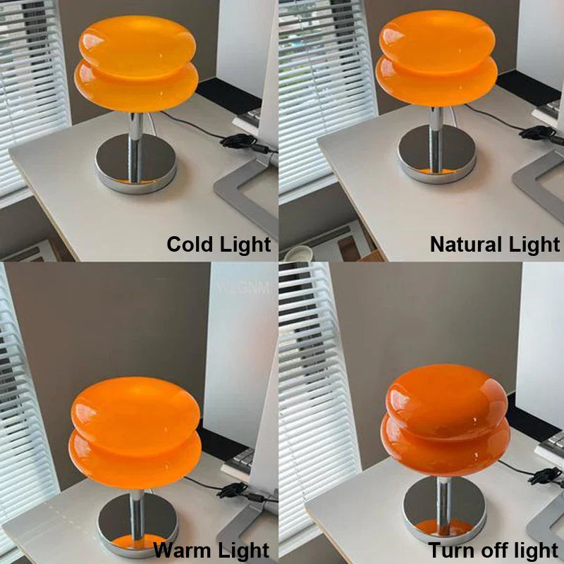 Afralia™ Macaron Glass Table Lamp: Elegant Desk Light for Bedroom and Living Room Décor