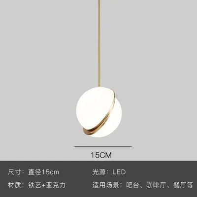 Afralia™ Gold Lustre LED Pendant Lights for Living/Dining Room, Bedroom & Shop