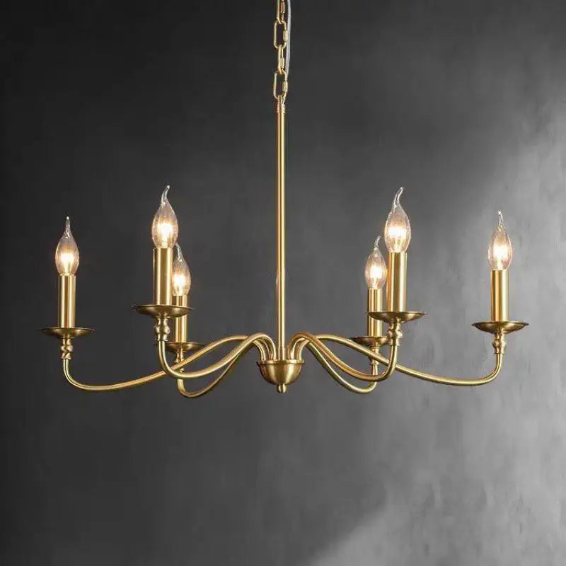 Afralia™ Modern Golden Candle Chandelier for Home Decoration Lighting