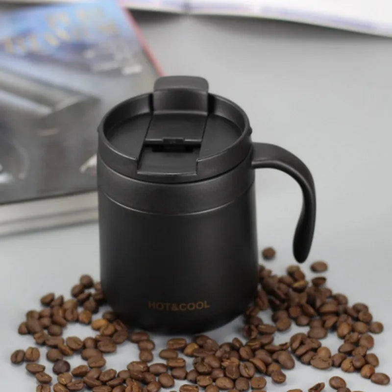 Afralia™ Stainless Steel Coffee Mug Car Thermo Leak Proof Travel Cup