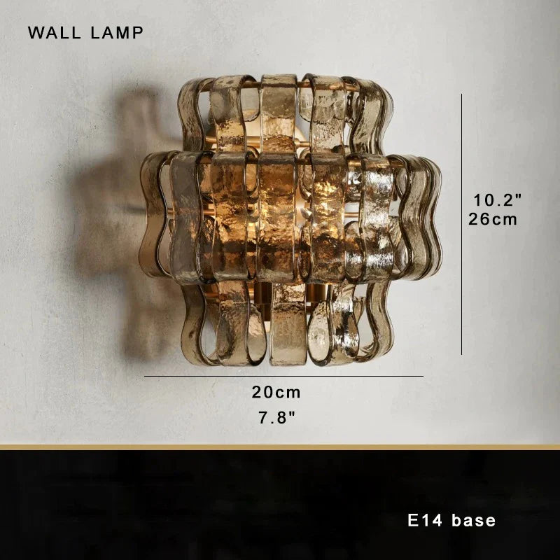Afralia™ Brown Glass Chandelier for Dining & Living Room, Classic Vintage Suspension Lamps