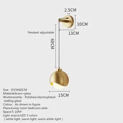 Afralia™ Copper Strip Wall Lamp Modern Nordic Style for Bedroom and Restaurant