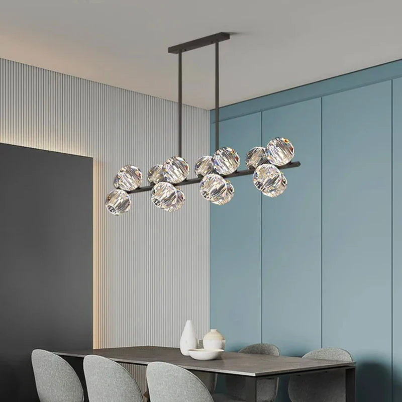 Afralia™ Crystal Chandelier Pendant Light for Living & Dining Room Luxury Decor