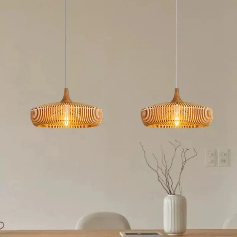 Afralia™ Wood LED Pendant Lights for Modern Home Decor and Dining Room Chandeliers