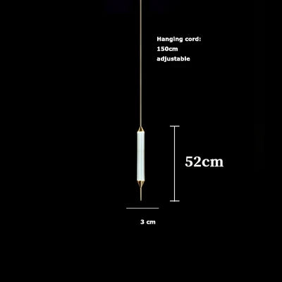 Afralia™ Glass Tube LED Chandelier: Nordic Minimalist Lighting for Living Room and Bedroom Decor