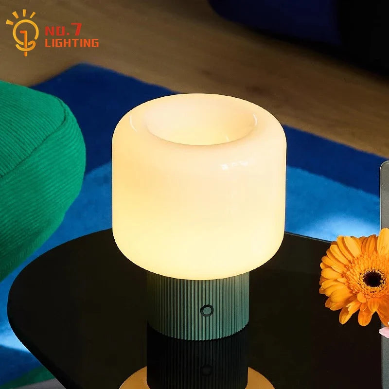 Afralia™ Touch Control USB Table Lamp Cream Wind LED for Home Decor & Lighting
