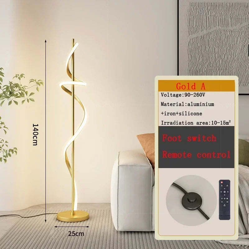Afralia™ LED Revolve Floor Lamp for Bedroom Living Study Indoor Decor