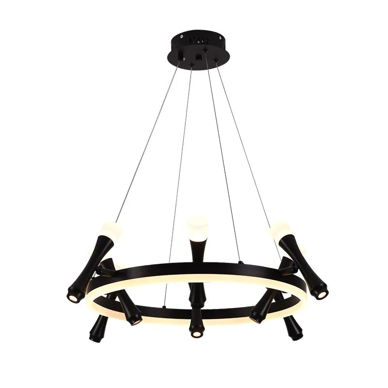 Afralia™ Nordic Minimalist Rotating Ring Chandelier for Living Room Dining Study