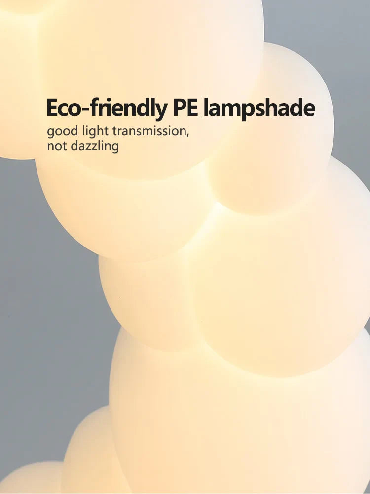 Afralia™ Nordic Cream Bubble Pendant Lamp for Modern Living Room Decor