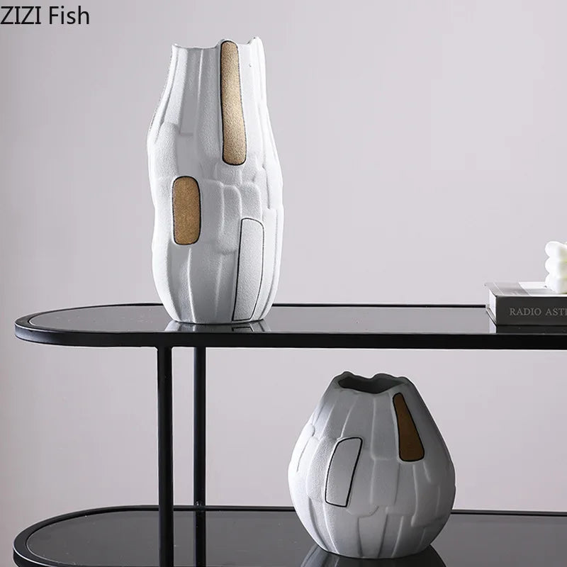 Afralia™ Modern Ceramic Vase Plant Pot for Table Decoration and Floral Arrangement