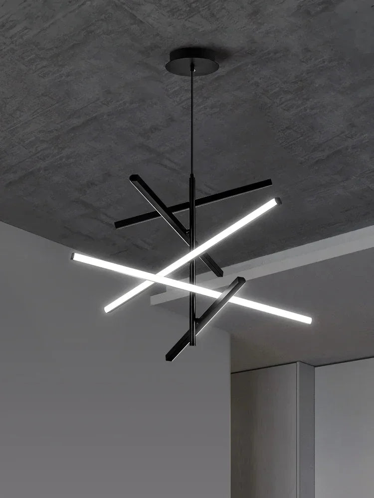 Afralia™ Modern Nordic Stripes LED Pendant Chandelier for Living, Dining, Bedroom & Loft