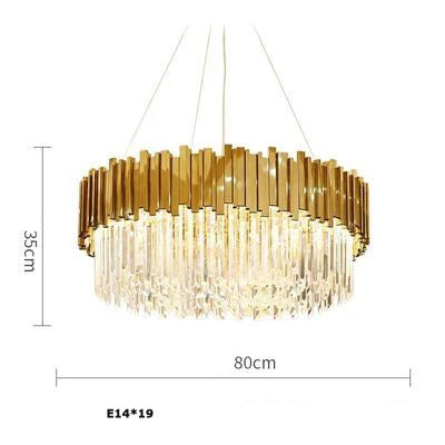 Afralia™ Crystal Oval LED Chandelier Lighting for Dinning Room