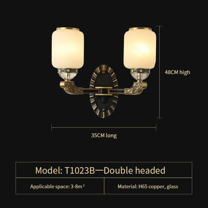 Afralia™ Zen Copper Chandelier with Jade for Living Room & Restaurant