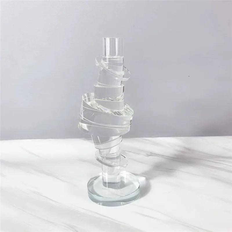 Geometric Crystal Sculpture Ornament by Afralia™ - Transparent Home Decor Figurines