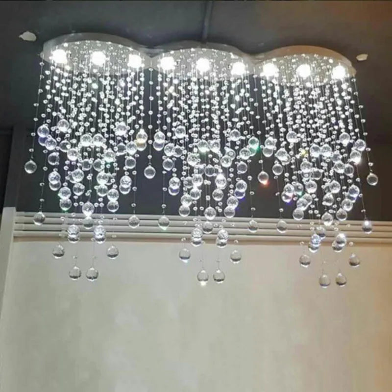 Afralia™ Oval Crystal Chandelier Lighting for Living Room and Bar - Modern Pendant Light
