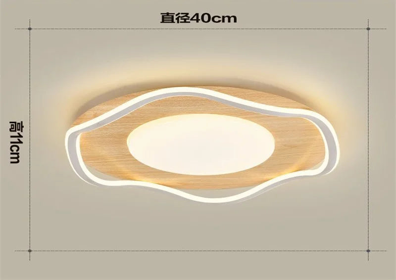 Afralia™ Walnut Ceiling Lamp Modern Master Bedroom Dining Room Nordic Chinese new