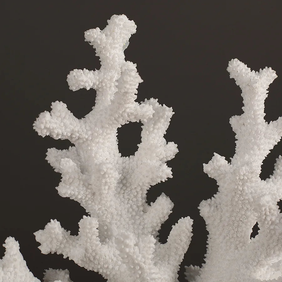 Afralia™ Resin Coral Flower Decor Figurines Home Decoration Handicrafts