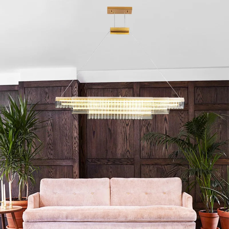 Afralia™ Luxury LED Pendant Ceiling Lamp for Elegant Room Decor