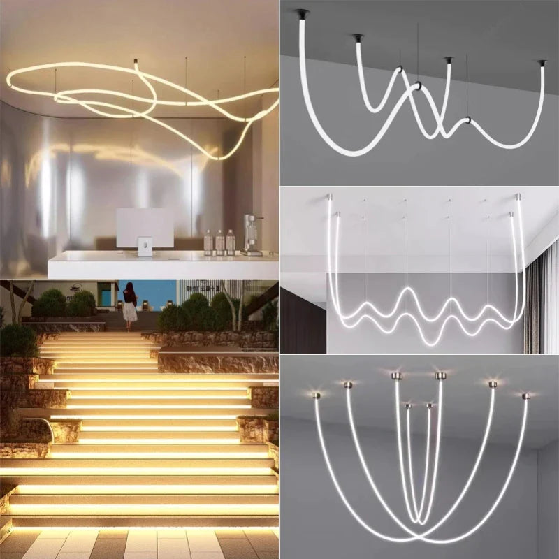 Afralia™ Neon Flex Light Strip WS2811 WS2812B IP65 Outdoor Tape - 360° Glow with Silicone Diffuser