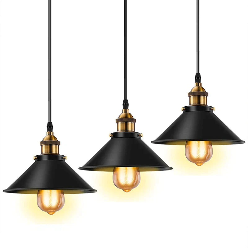 Afralia™ Industrial Retro LED Hanging Chandelier Pendant Light for Home Dining, Bar, and Restaurant Décor