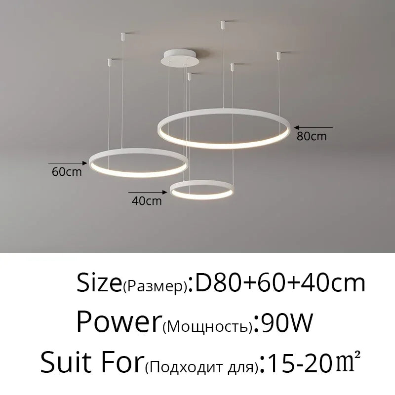 Afralia™ Modern Acrylic LED Pendant Light for Restaurants and Living Rooms