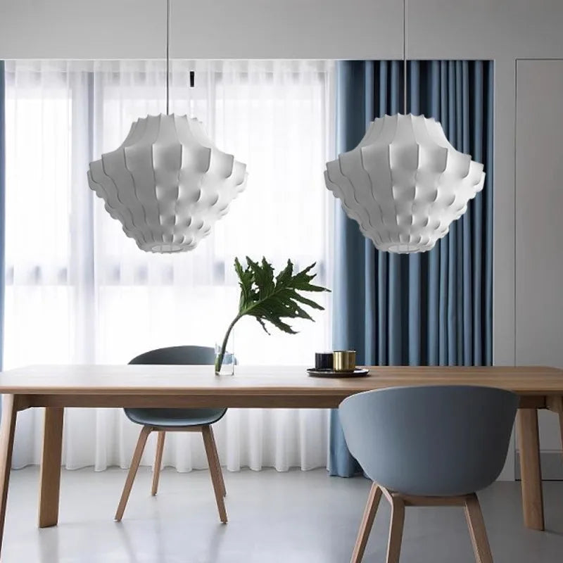 Afralia™ Silk LED Chandelier Pendant Light for Nordic Home Decor
