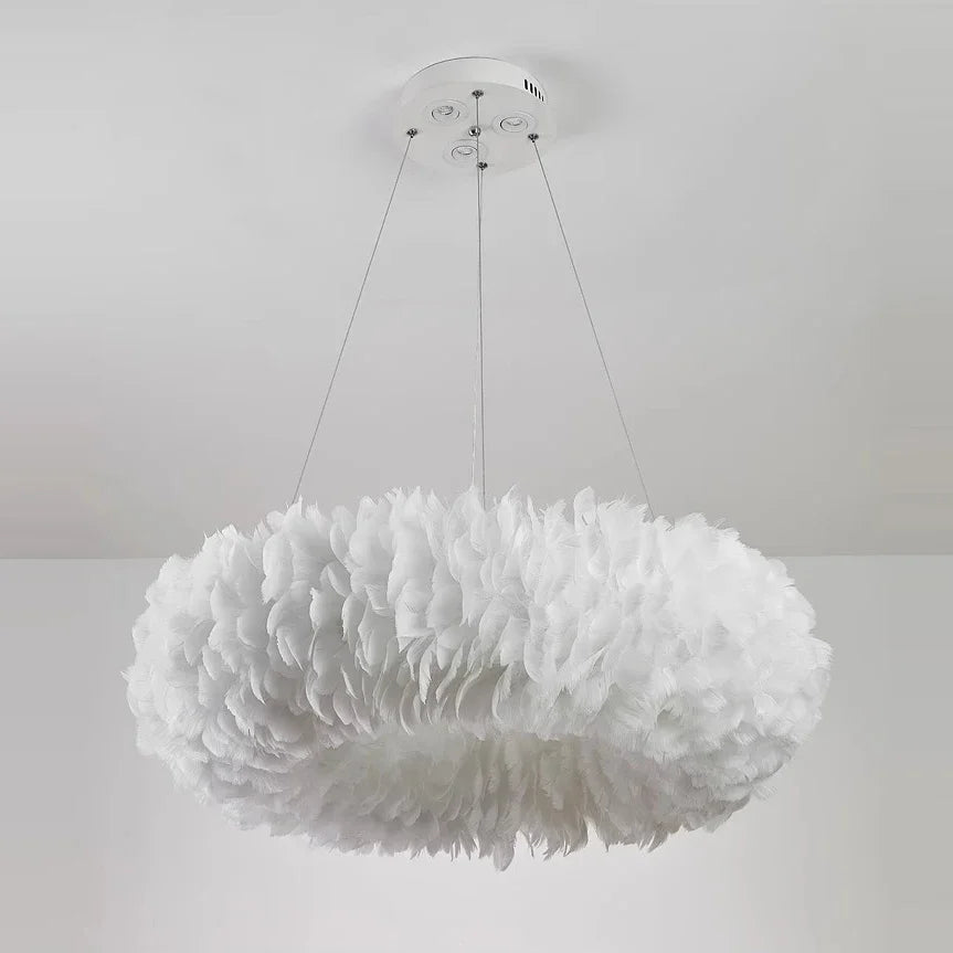 Afralia™ Nordic Feather Pendant Chandelier for Bedroom Kitchen Dining Room