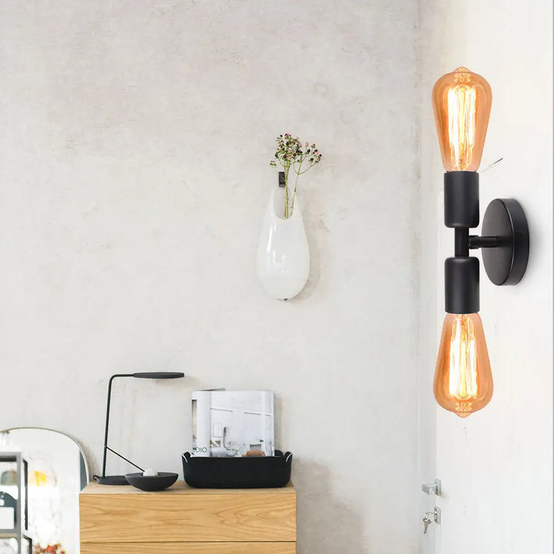 Afralia™ Modern Nordic Double Heads Wall Lamps for Living Room & Bathroom Lighting