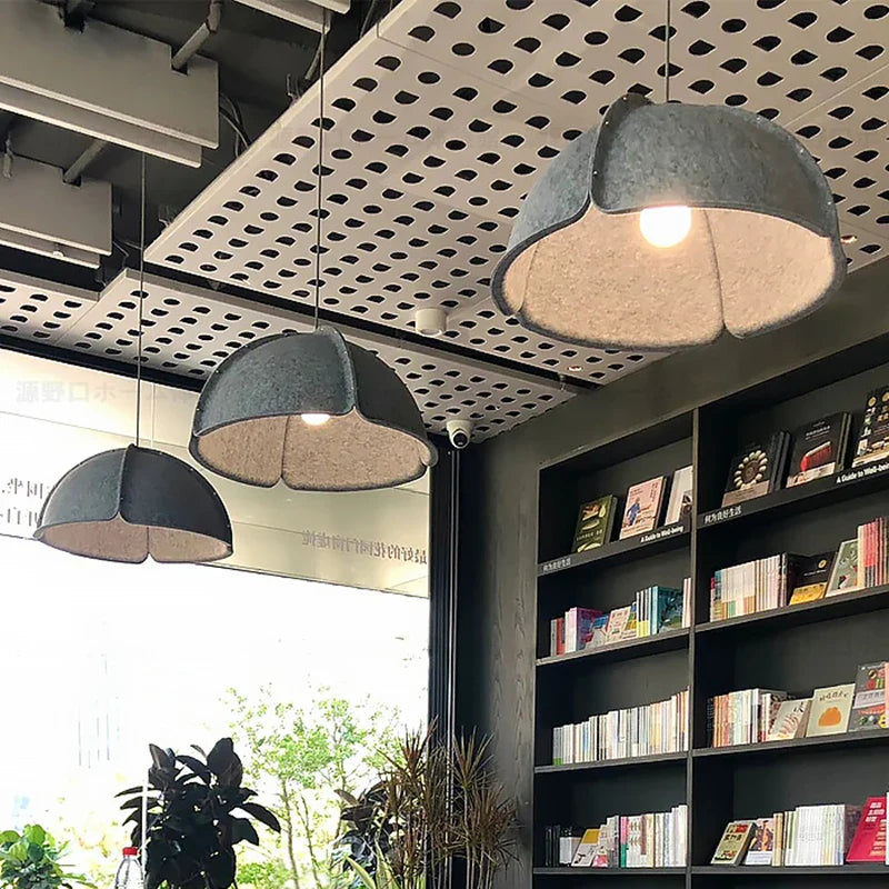 Afralia™ Modern Felt Pendant Lights Kitchen Island Hanging Lamp LED Dining Table Light