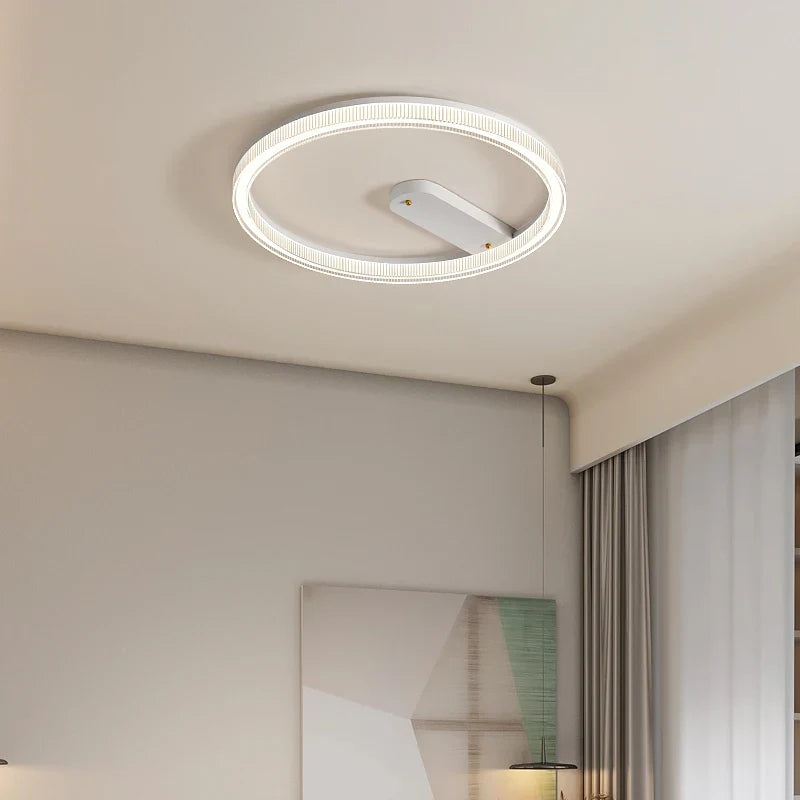 Afralia™ Modern Round LED Ceiling Lamp for Bedroom Living Room Kitchen Study Loft