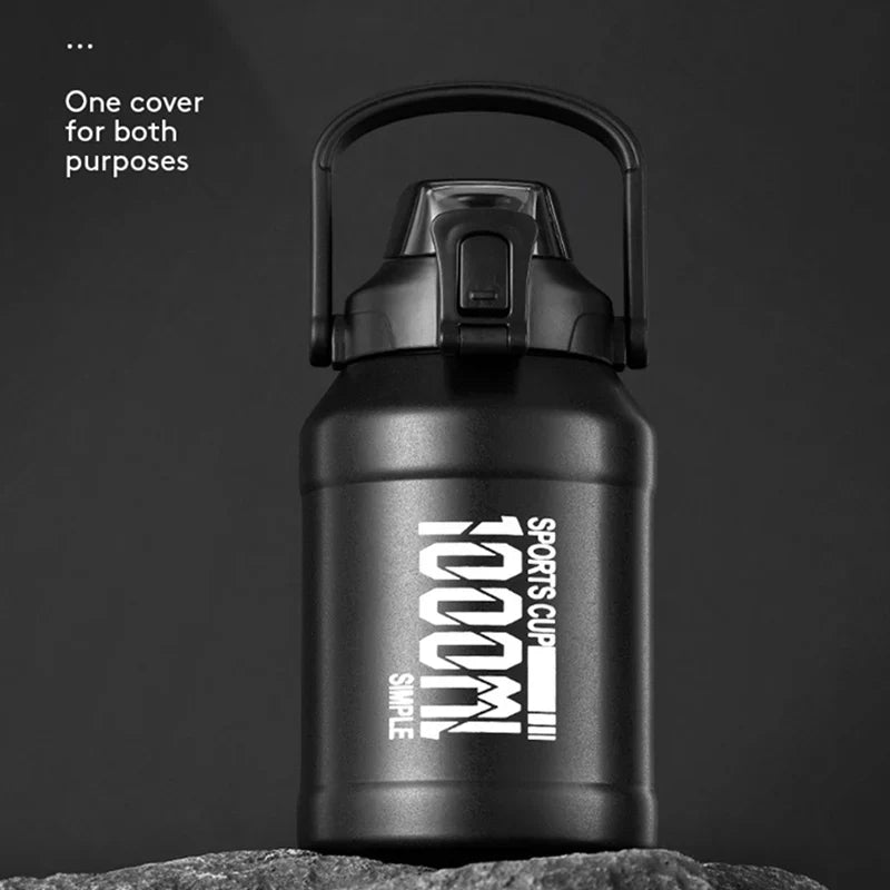 Afralia™ Stainless Steel Thermal Water Bottle with Handle