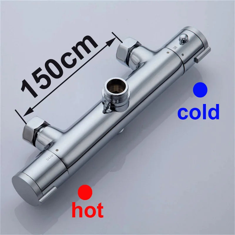 Afralia™ Brass Thermostatic Shower Faucet Mixer Valve for Intelligent Bathtub