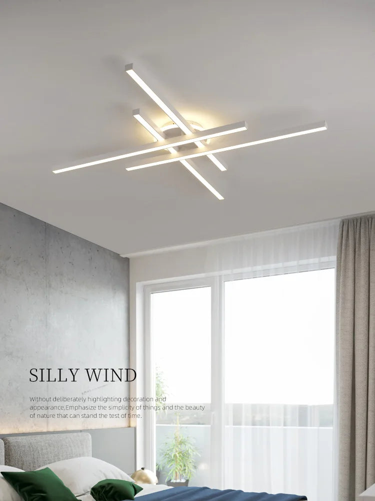 Afralia™ Minimal Line Ceiling Lamps: Modern Nordic Design for Living Room and Bedroom