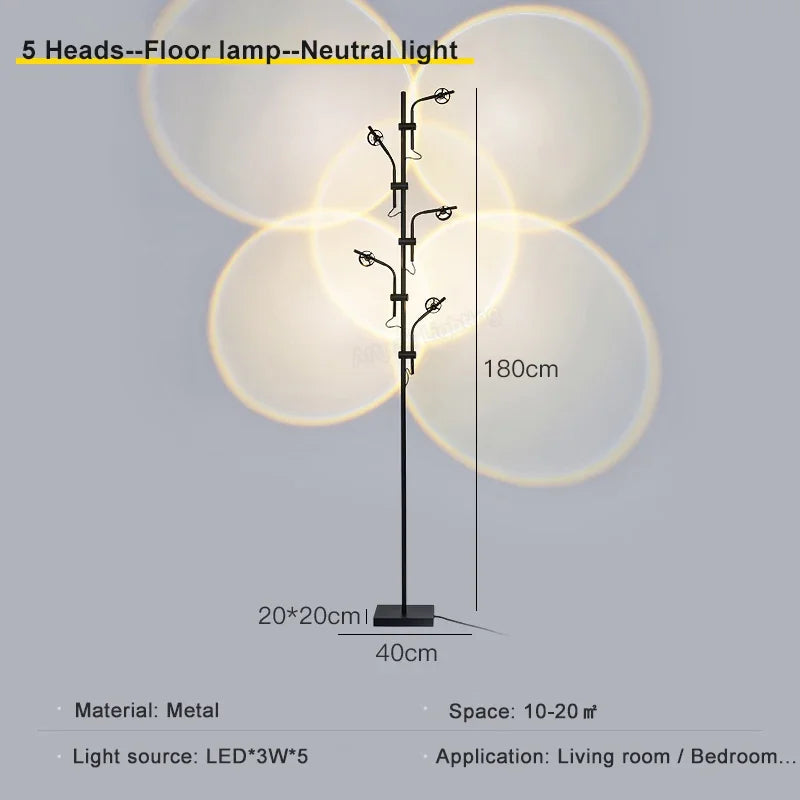 Afralia™ Rainbow LED Floor Lamp 10W Modern Design for Living Room Bedroom Desk